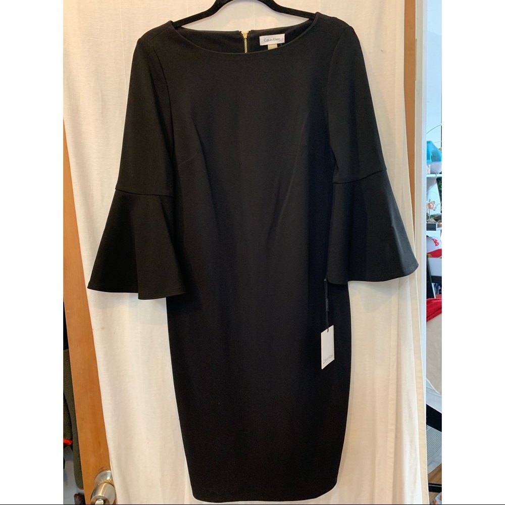 CK black dress with flare sleeve